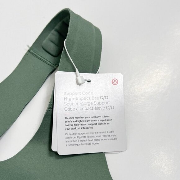 Lululemon NWT Go Further Bra with Support Code Technology Grey Eucalyptus - Picture 3 of 9
